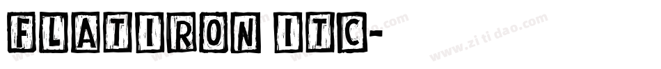 Flatiron ITC字体转换